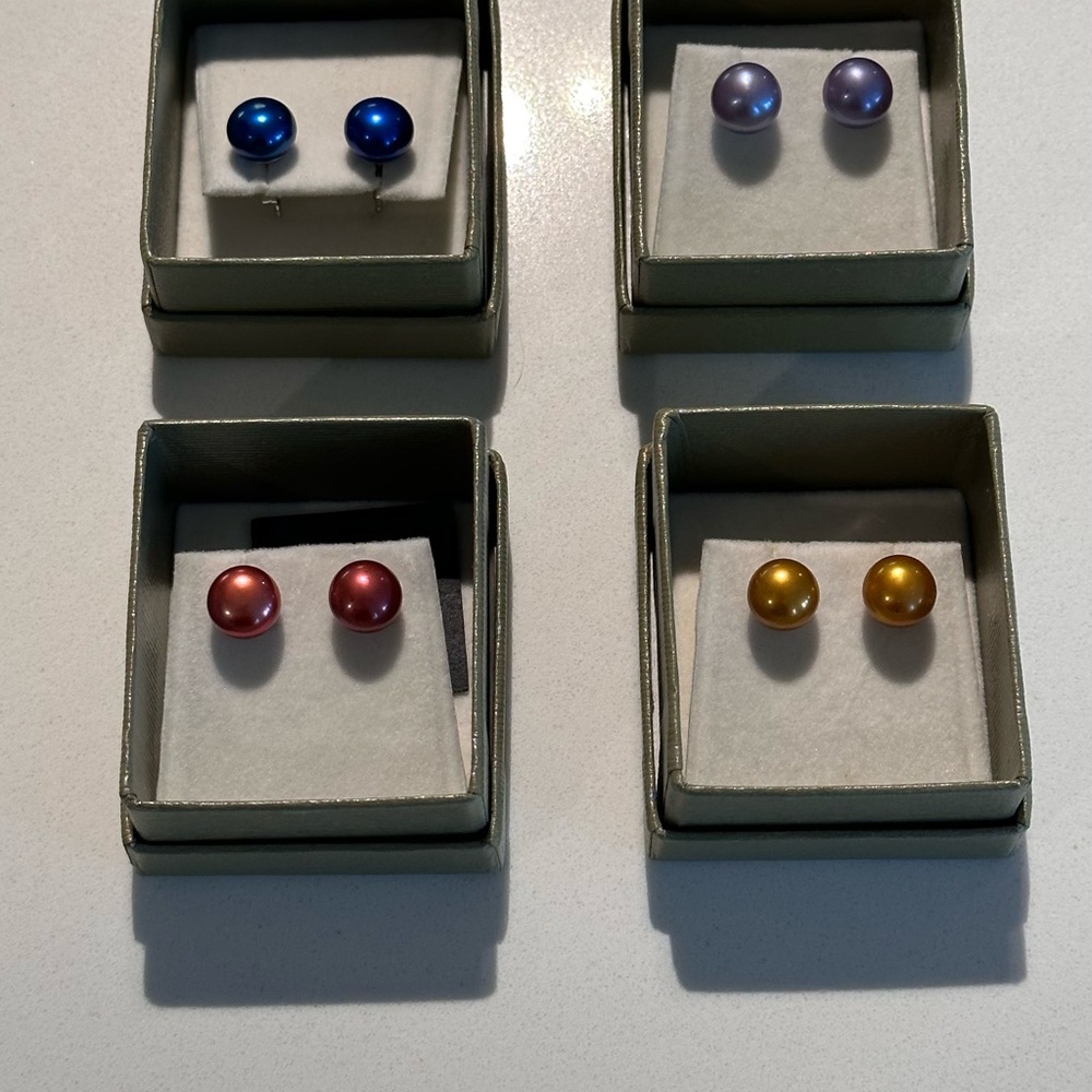 Honora Pearls set of four pearl earrings